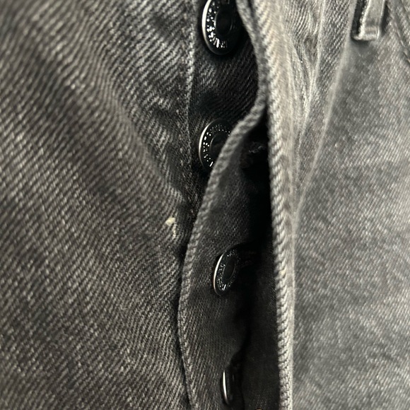 Women Levi’s Wedgie Straight Black Jeans with Ripped Detail - Picture 7 of 13